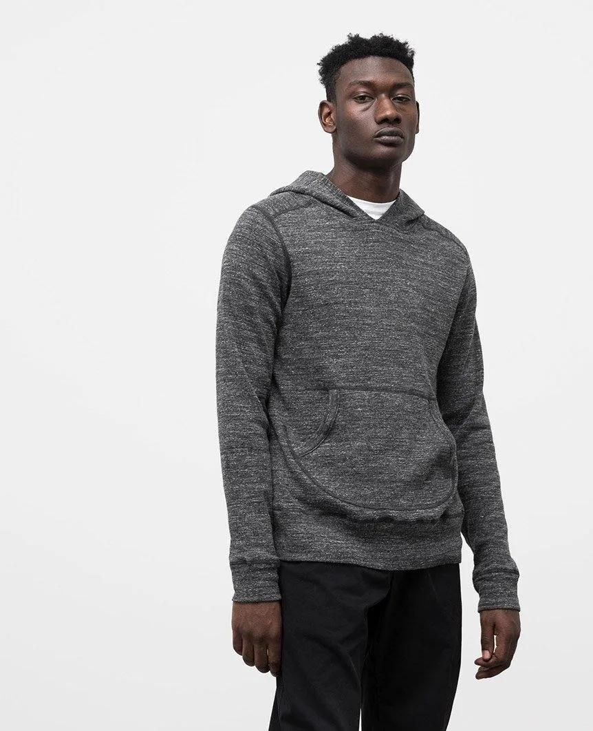 1x1 Slub Pullover Hoodie Marled Black