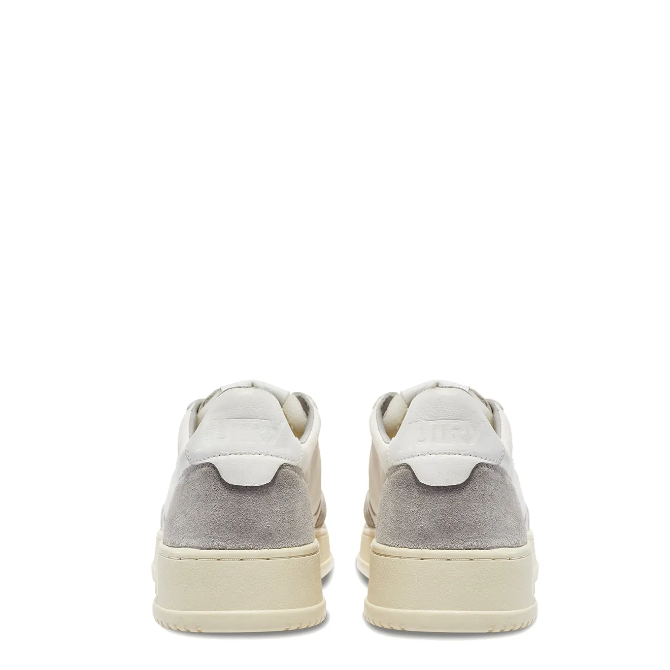 Autry Medalist Low Goatskin / Suede - White / Grey