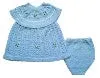 Baby Girls Multi Color Crochet Sweater Diaper Cover 2 Pc Set Newborn