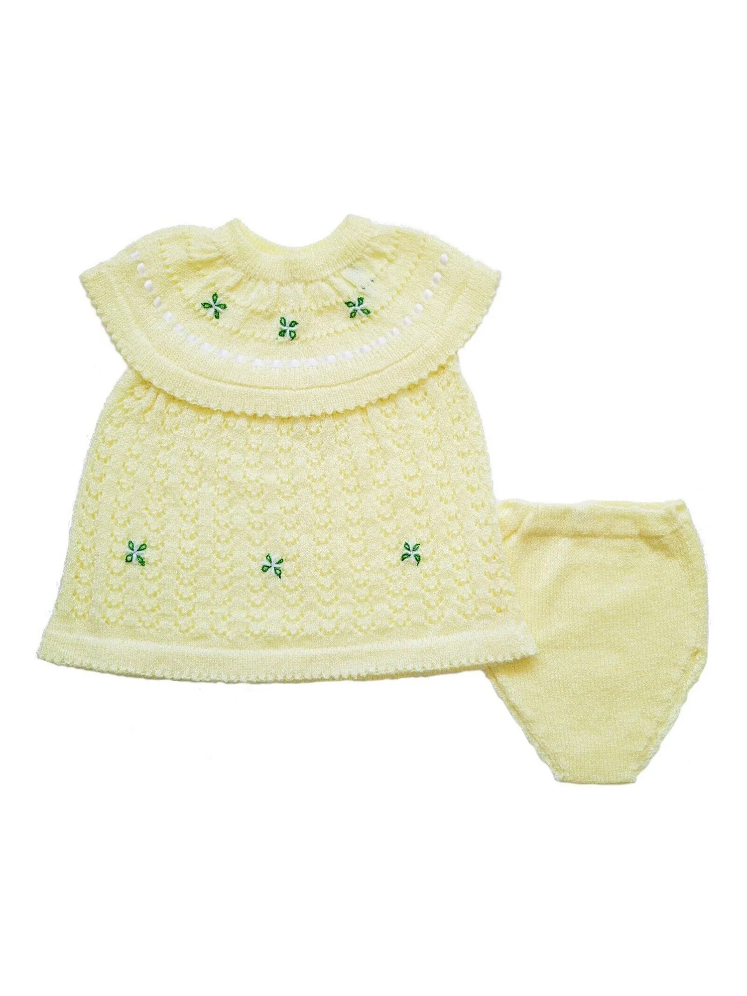 Baby Girls Multi Color Crochet Sweater Diaper Cover 2 Pc Set Newborn