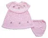 Baby Girls Multi Color Crochet Sweater Diaper Cover 2 Pc Set Newborn