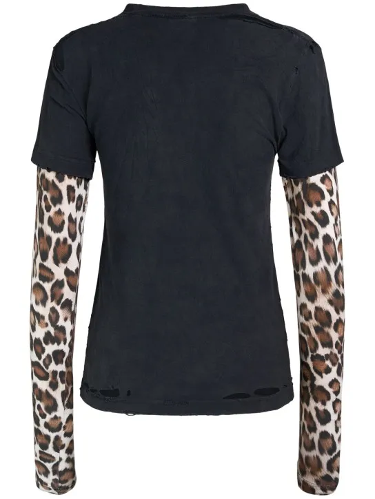 Balenciaga   Planet Earth double sleeve t-shirt 