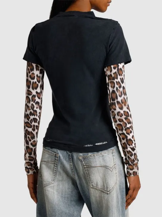 Balenciaga   Planet Earth double sleeve t-shirt 
