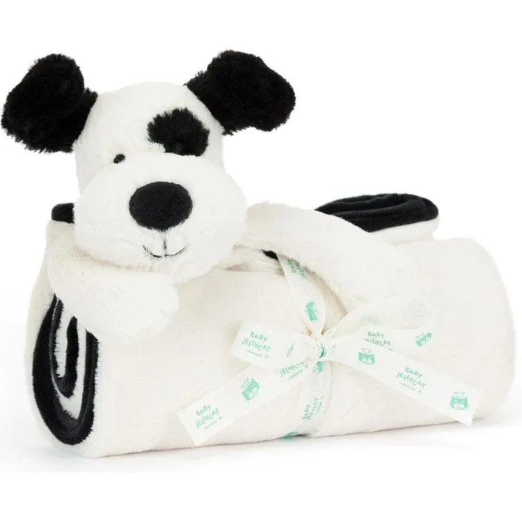 Bashful Black & Cream Puppy Blankie