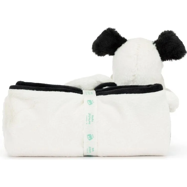Bashful Black & Cream Puppy Blankie