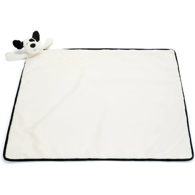 Bashful Black & Cream Puppy Blankie