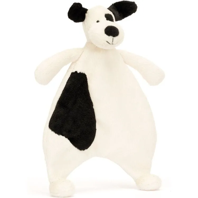 Bashful Black & Cream Puppy Comforter