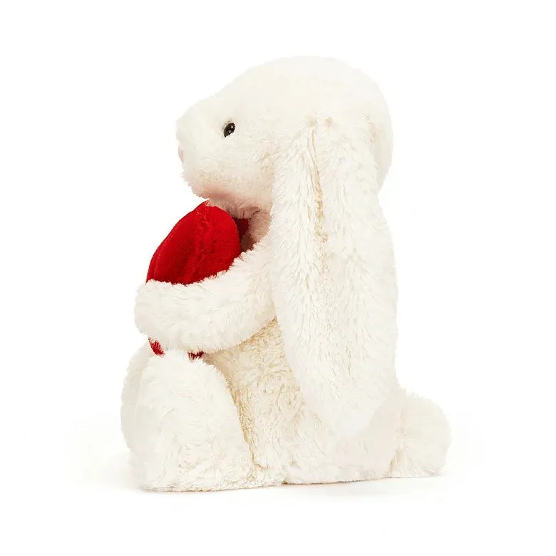 BASHFUL RED LOVE HEART BUNNY BY JELLYCAT