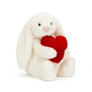BASHFUL RED LOVE HEART BUNNY BY JELLYCAT