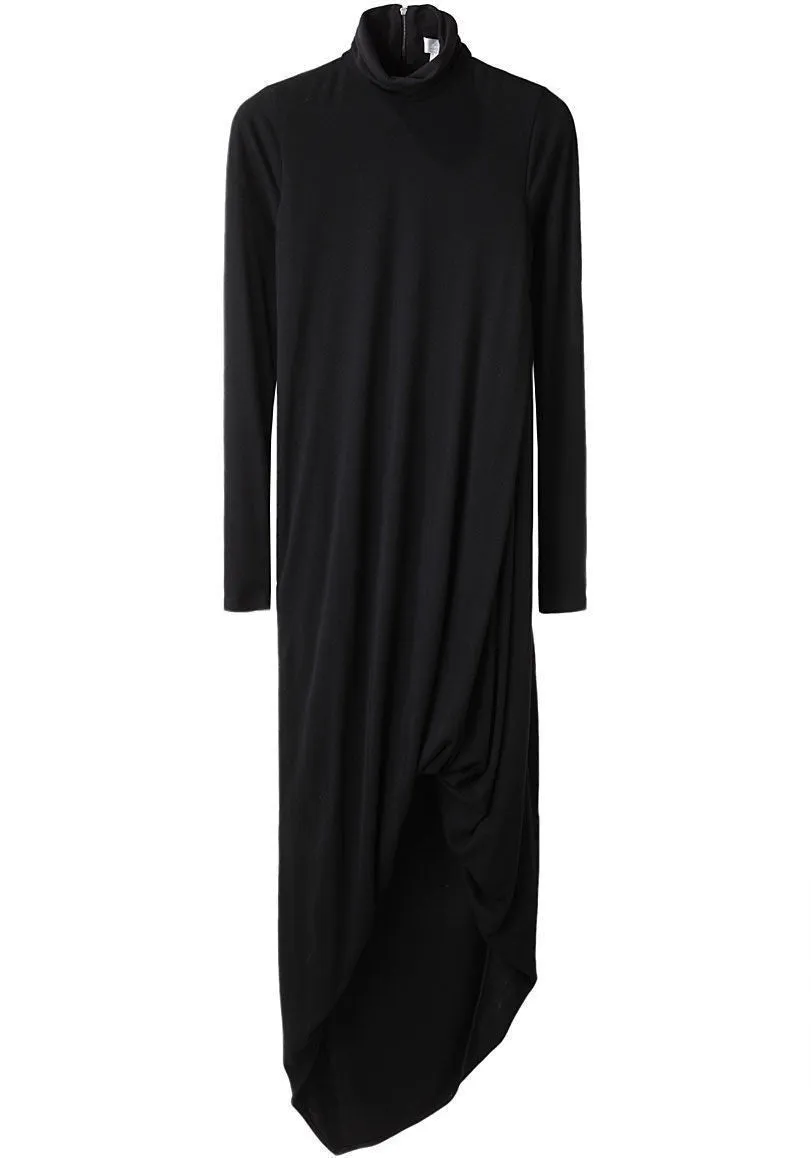 Belted Turtleneck Dress