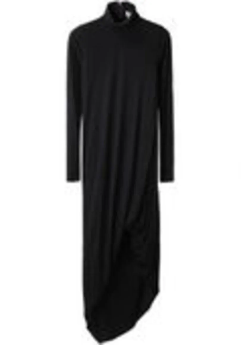 Belted Turtleneck Dress