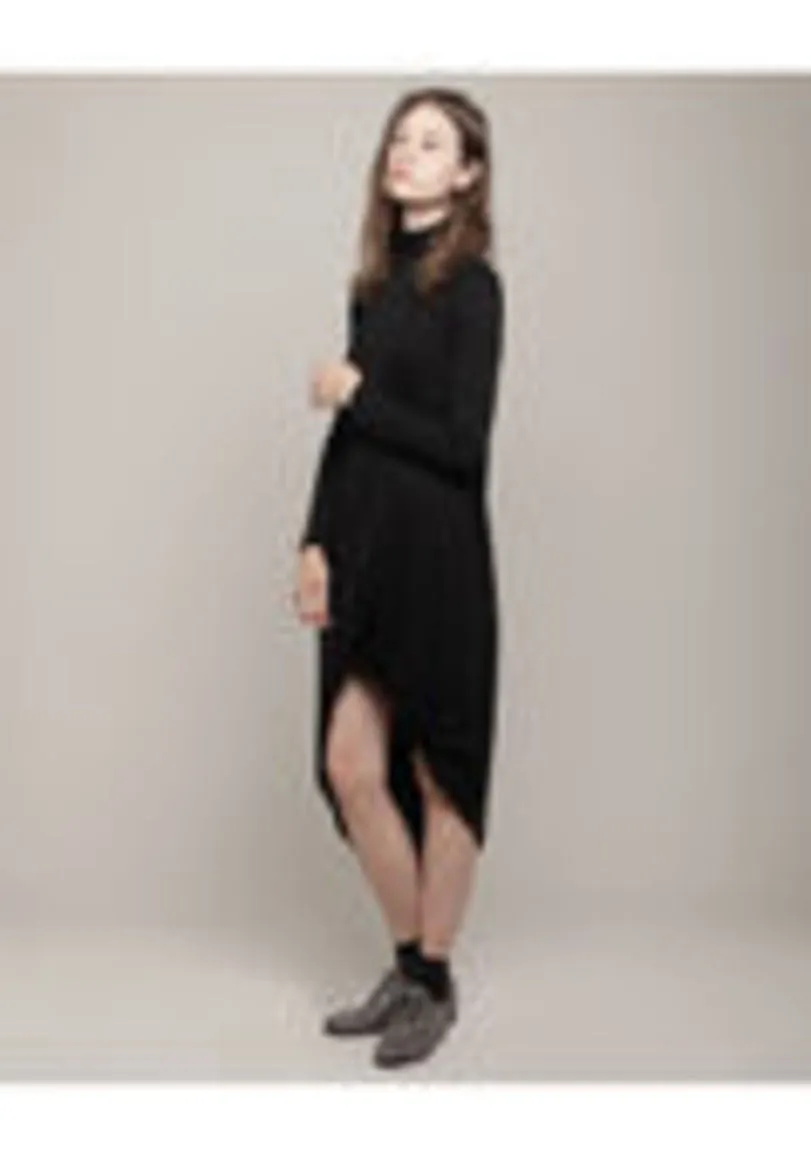 Belted Turtleneck Dress