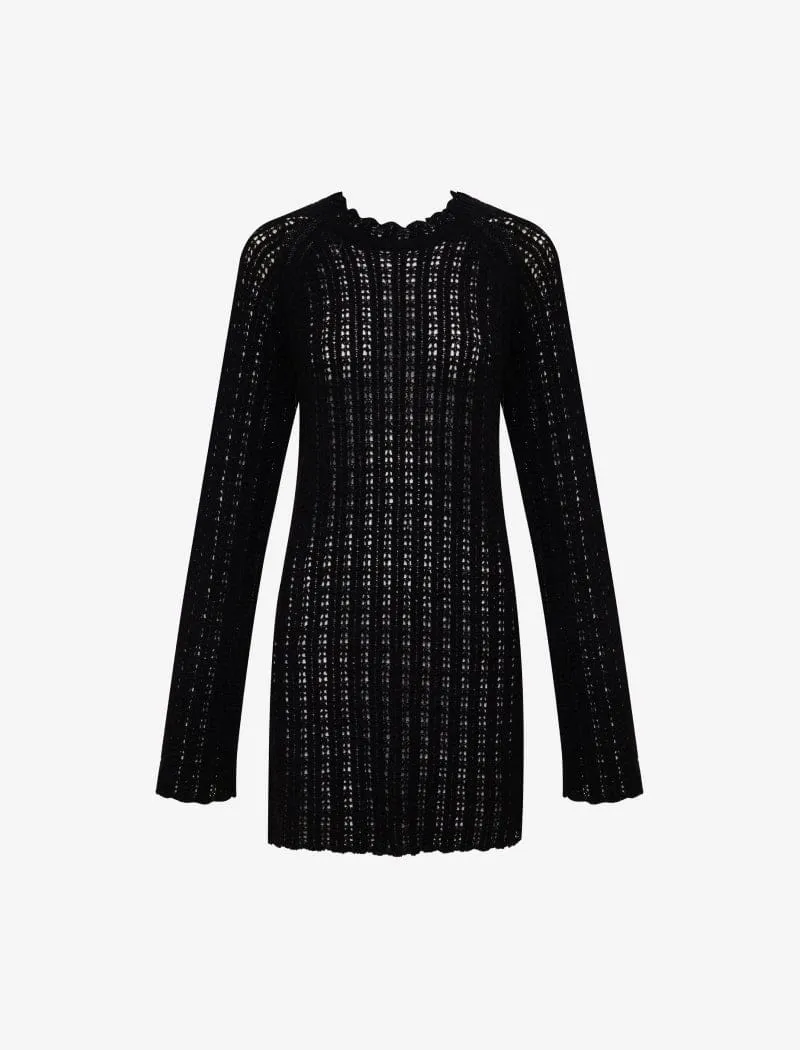 Beyond the Sea Mini Dress | Black