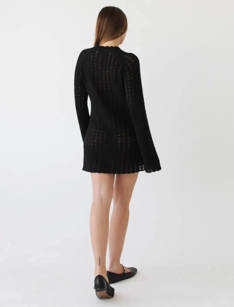 Beyond the Sea Mini Dress | Black