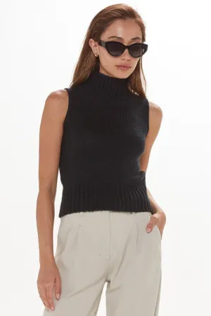 Black S/L Turtleneck Tank