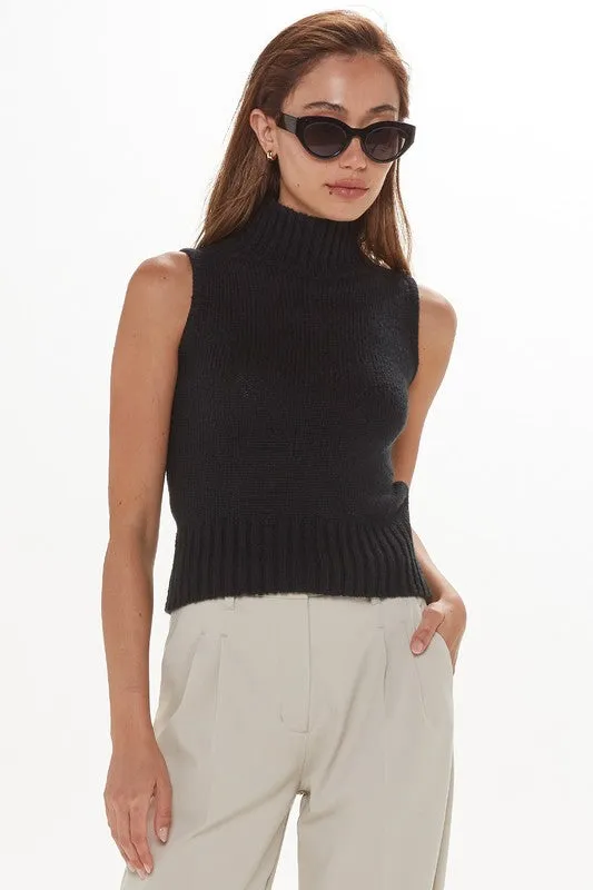Black S/L Turtleneck Tank