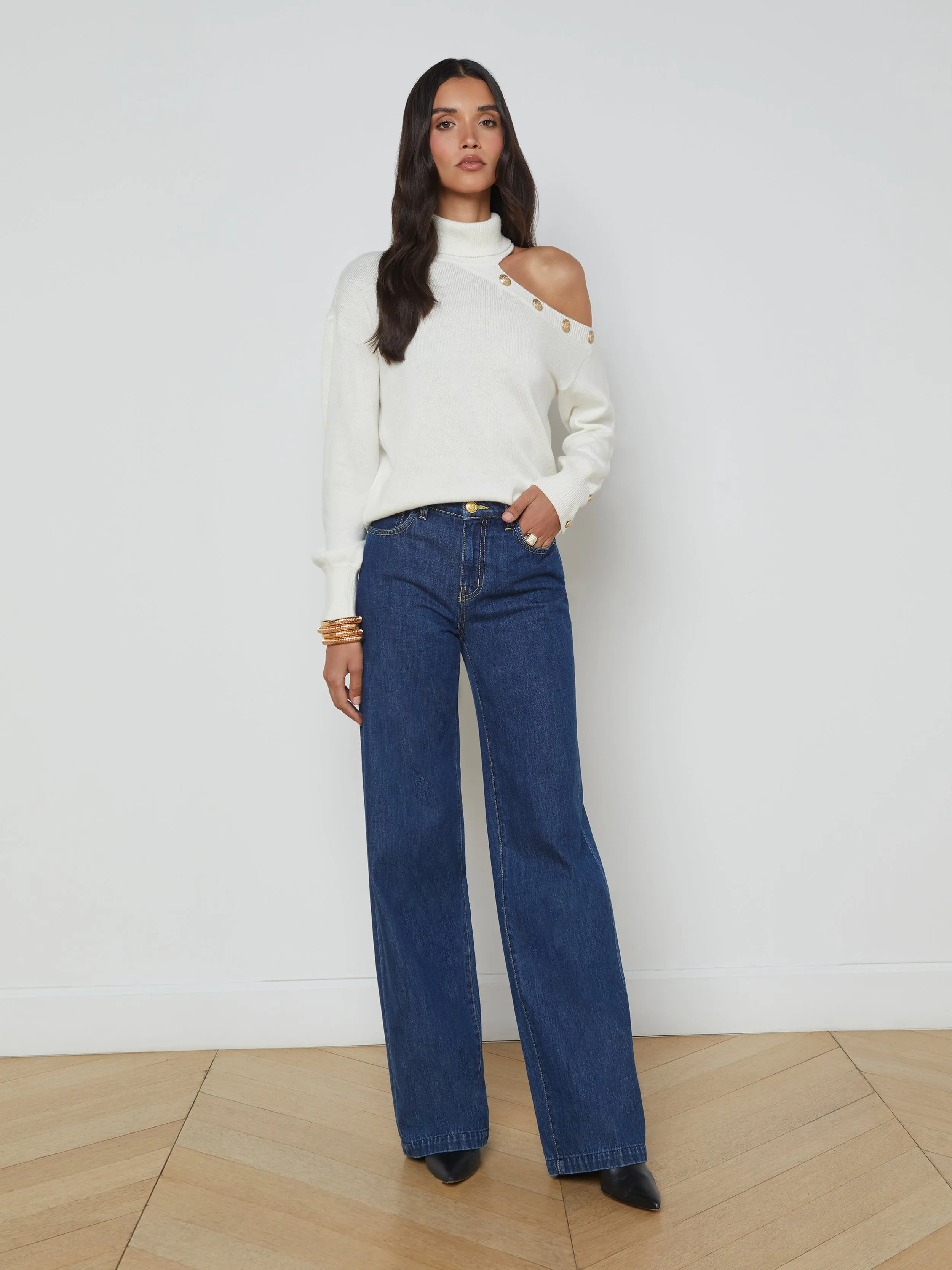 Brixie Cutout Turtleneck