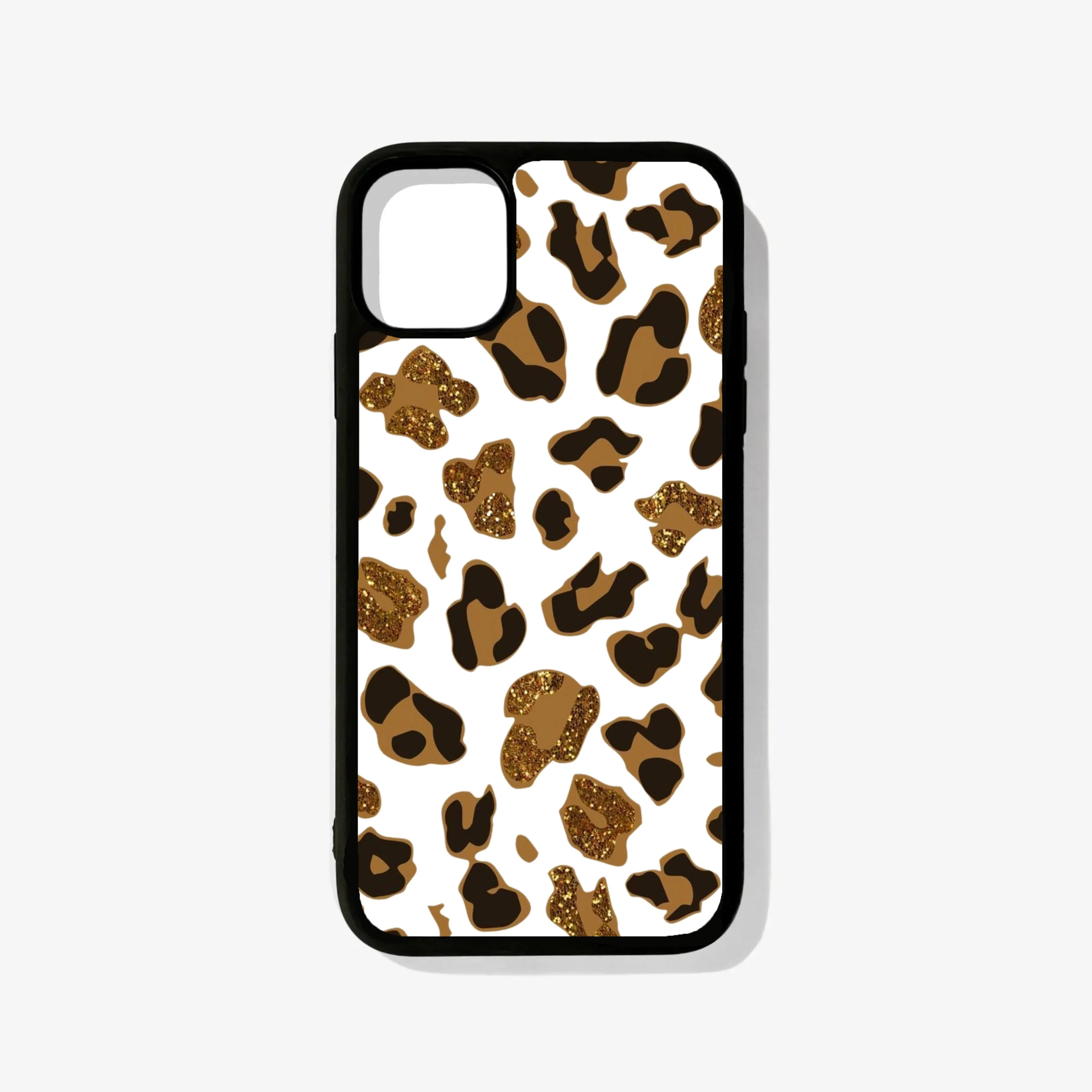 Brown Leopard Print Glass Case