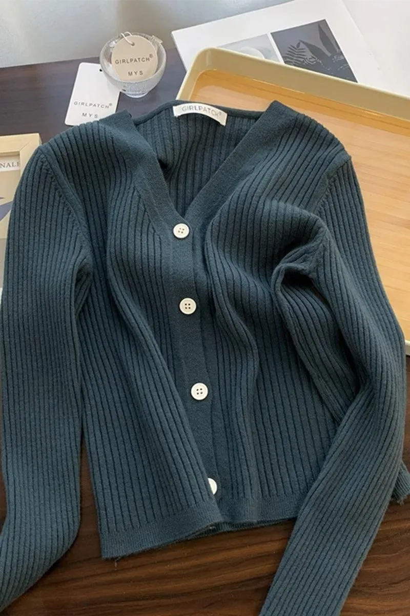 BUTTON DOWN CORDUROY LONG SLEEVE CARDIGAN