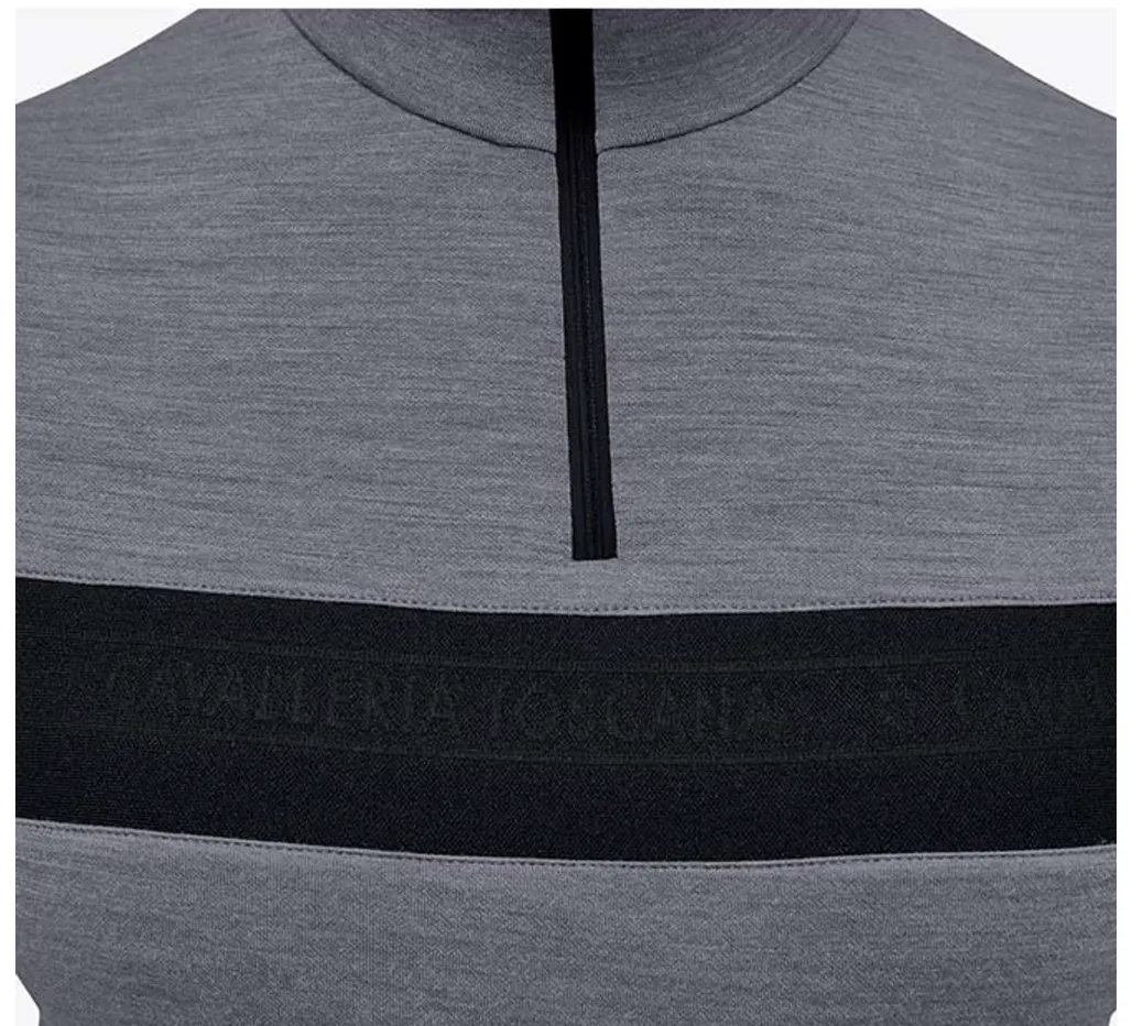CAVALLERIA TOSCANA TECH WOOL HALF ZIP L/S
