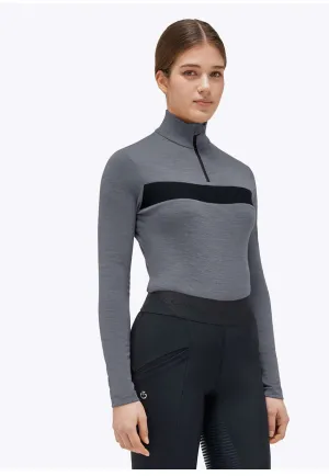 CAVALLERIA TOSCANA TECH WOOL HALF ZIP L/S
