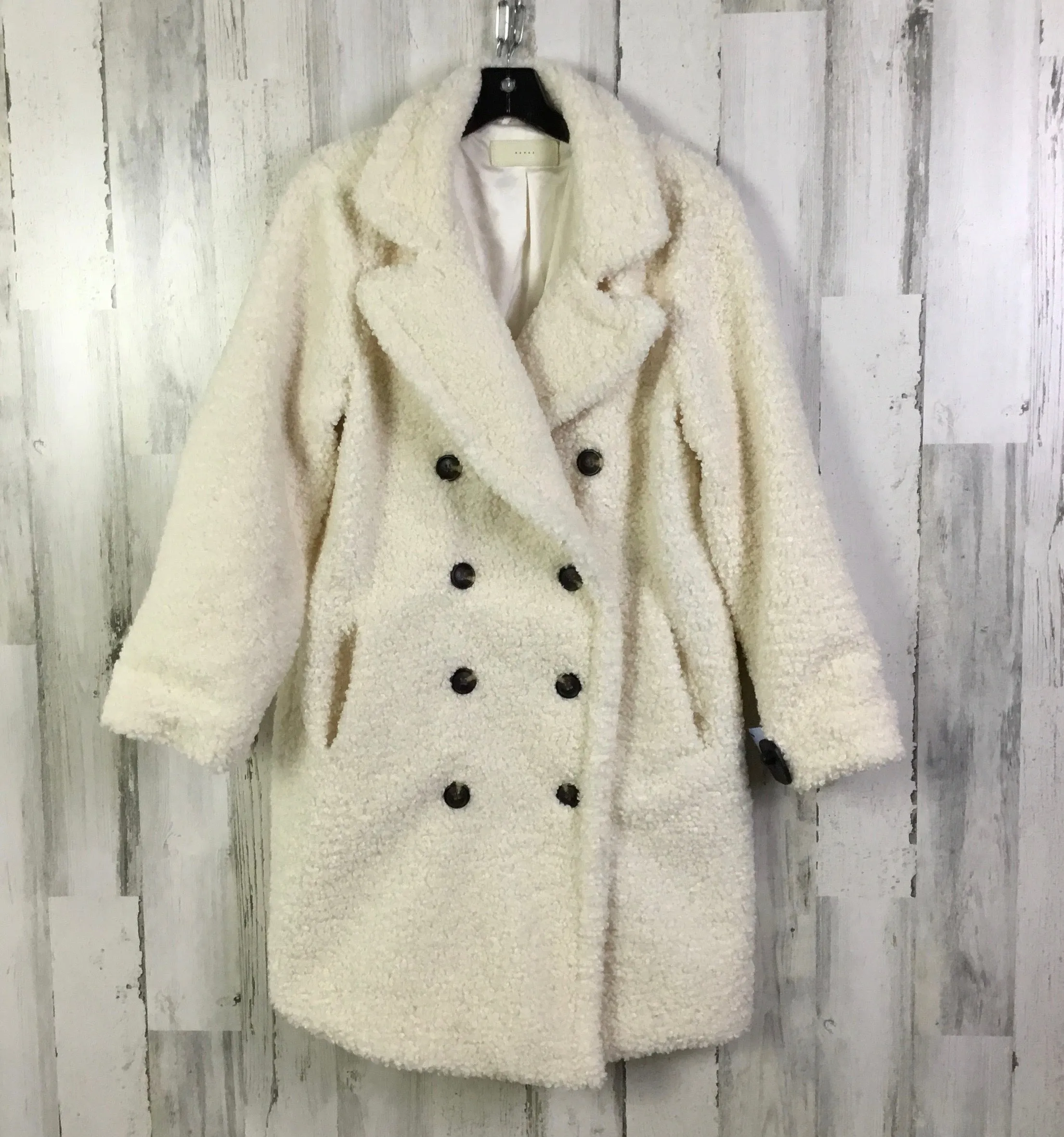 Coat Faux Fur & Sherpa By Blanknyc In Cream, Size: S