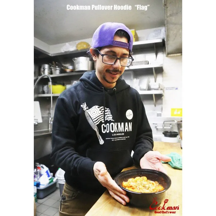 Cookman Pullover Hoodie - Flag : Black