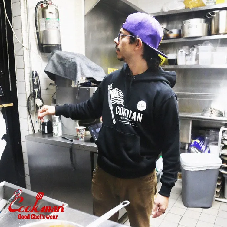 Cookman Pullover Hoodie - Flag : Black