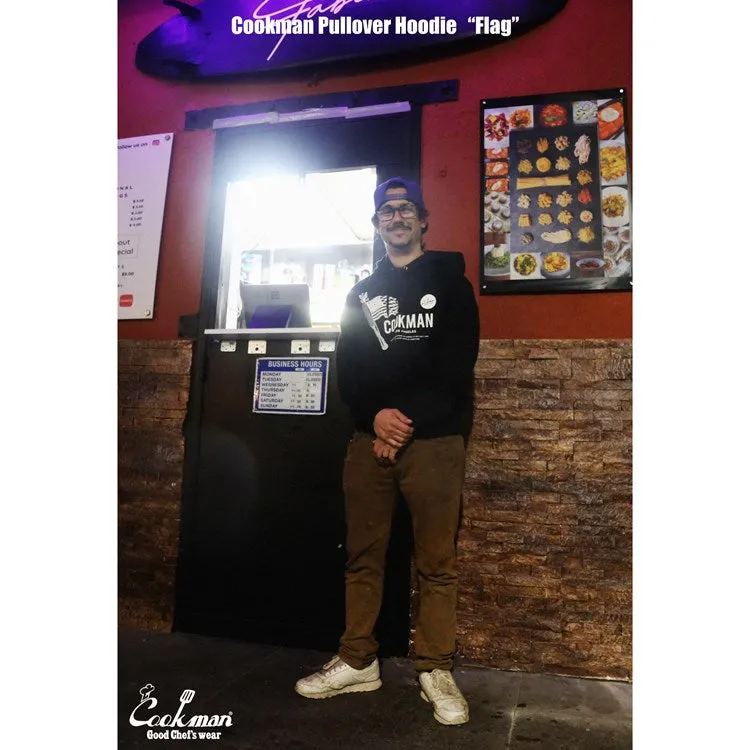 Cookman Pullover Hoodie - Flag : Black