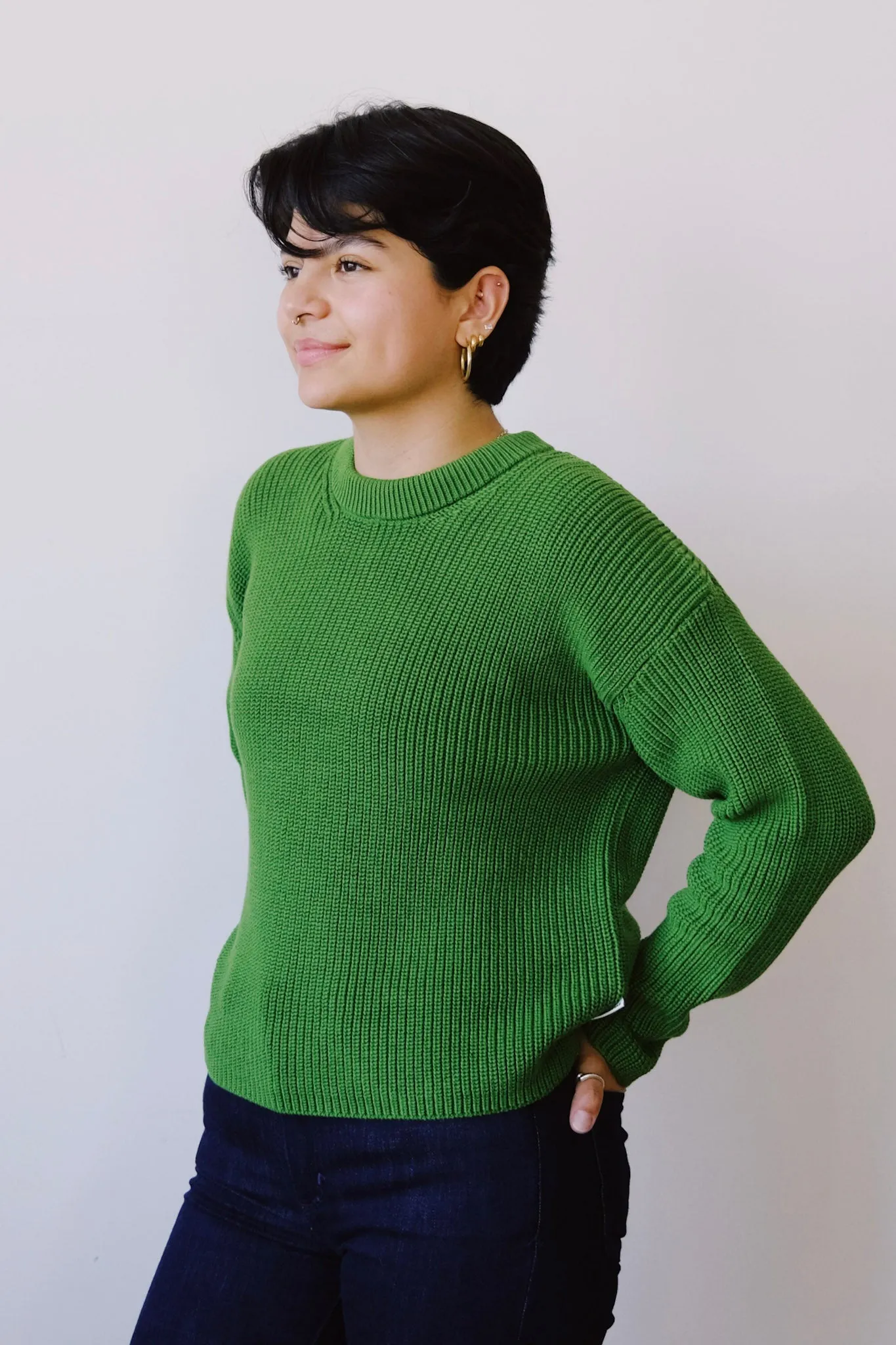 cotton sweater - nuriaas - ivy green
