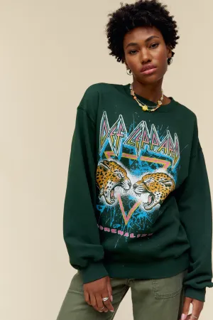 Def Leppard Adrenalize BF Crew In Vintage Green