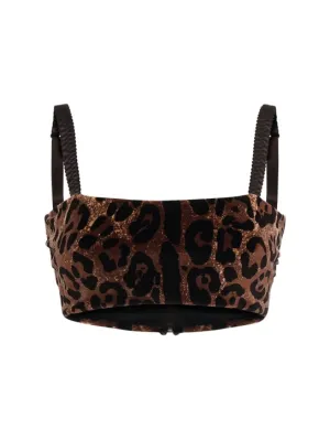 Dolce&amp;Gabbana   Leopard print chenille top 