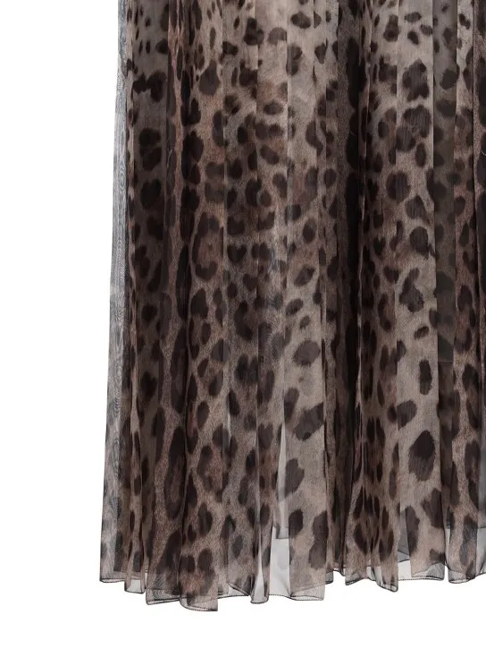 Dolce&amp;Gabbana   Leopard print wide chiffon pants 