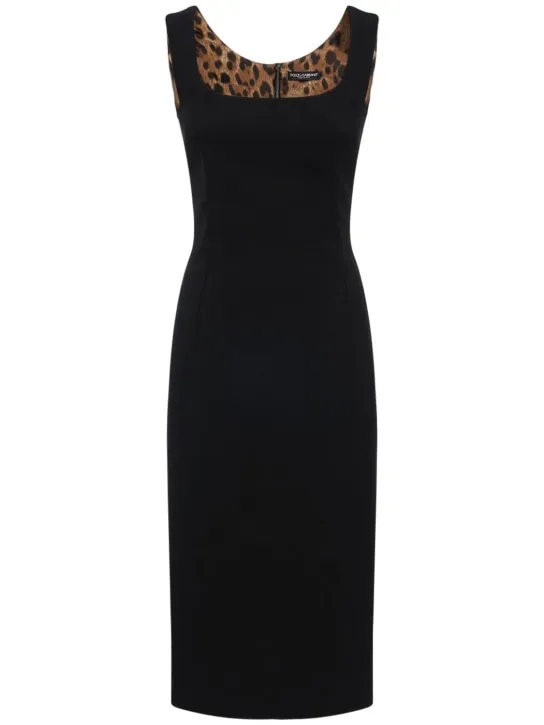 Dolce&amp;Gabbana   Stretch wool cady tubino midi dress 