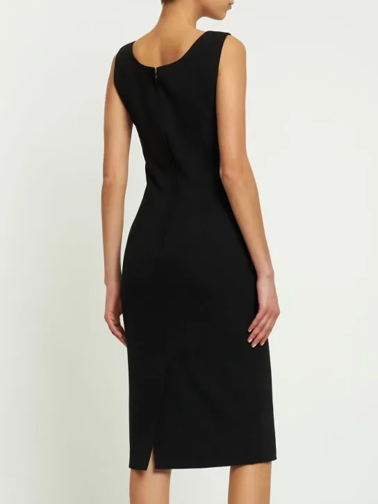 Dolce&amp;Gabbana   Stretch wool cady tubino midi dress 