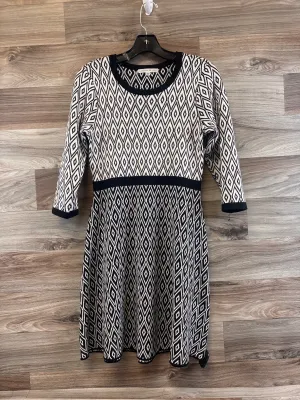 Dress Sweater By Sandra Darren In Black & White, Size: Petite  M