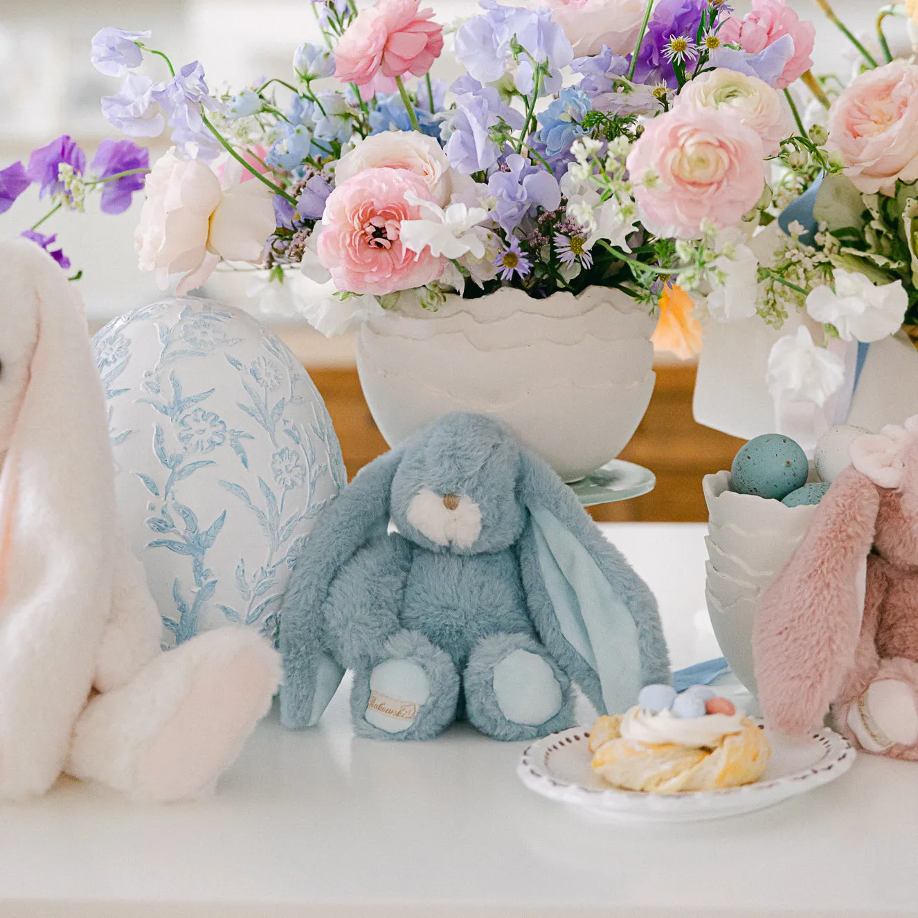 DUSTY BLUE PLUSH BUNNY