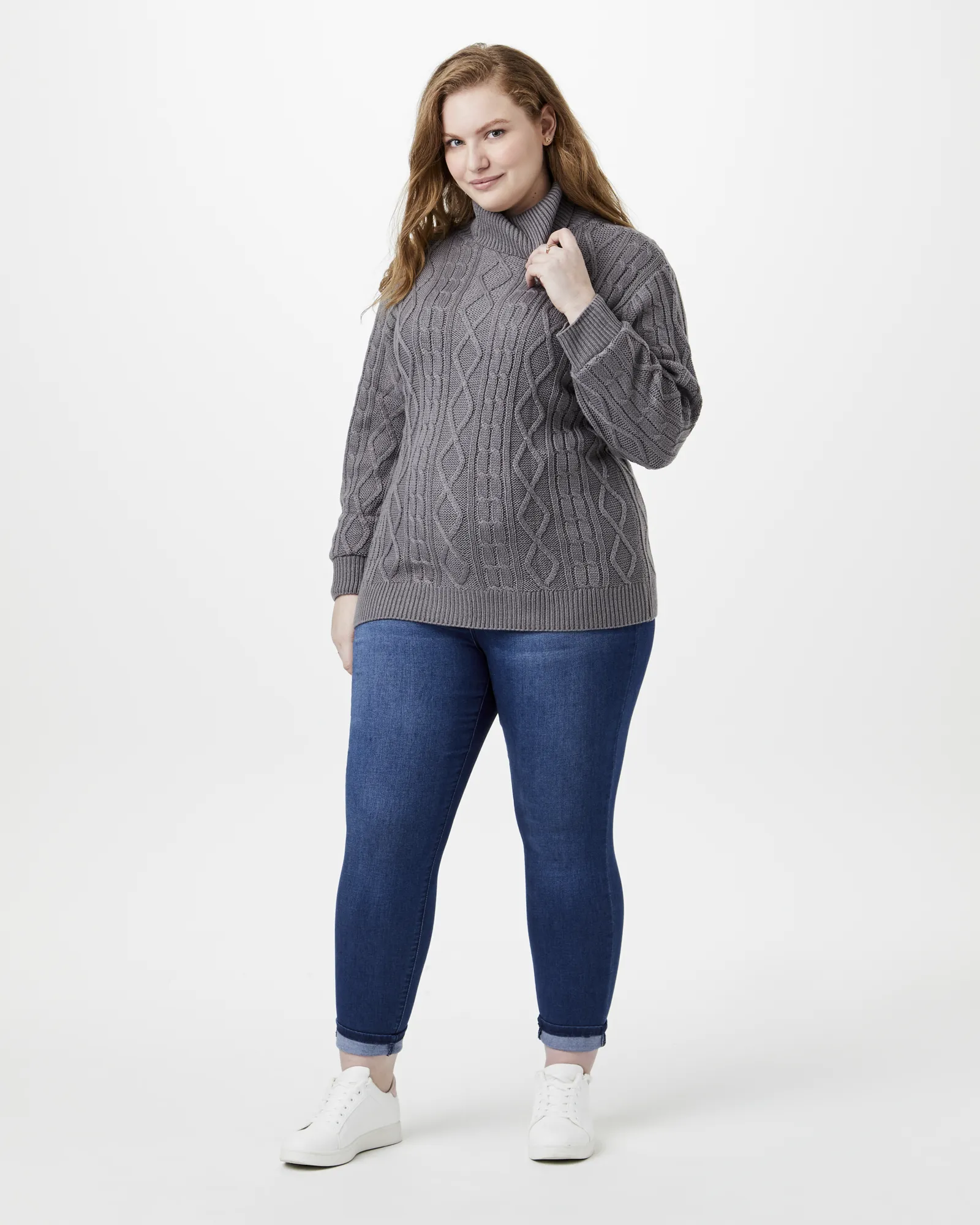 Elaine Turtleneck Sweater | Charcoal Grey