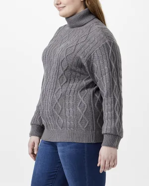 Elaine Turtleneck Sweater | Charcoal Grey