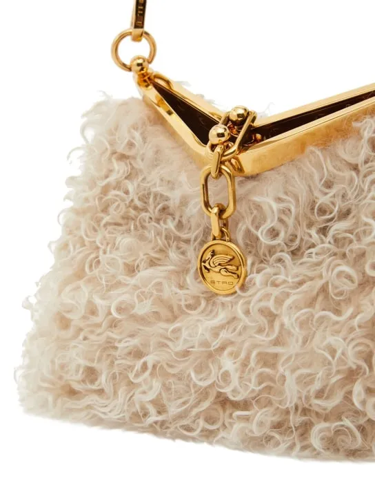 Etro   Small Vela faux fur shoulder bag 