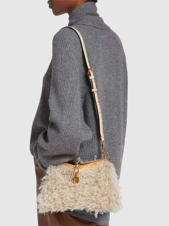 Etro   Small Vela faux fur shoulder bag 
