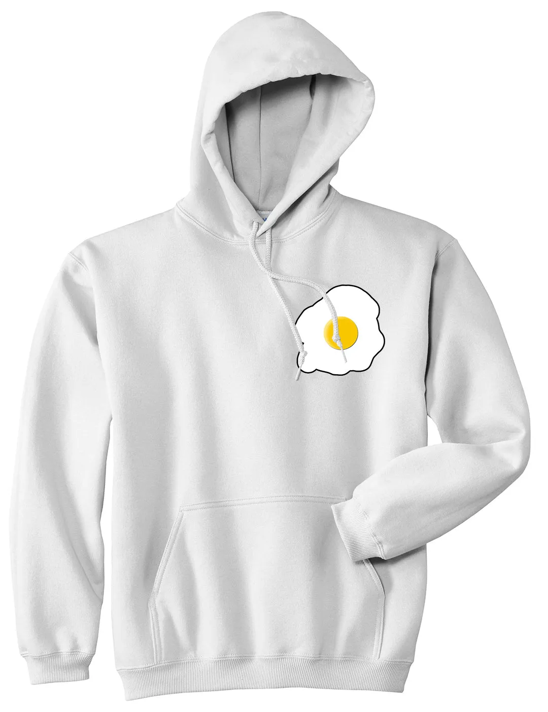 Fried Egg Breakfast Chest Mens Pullover Hoodie