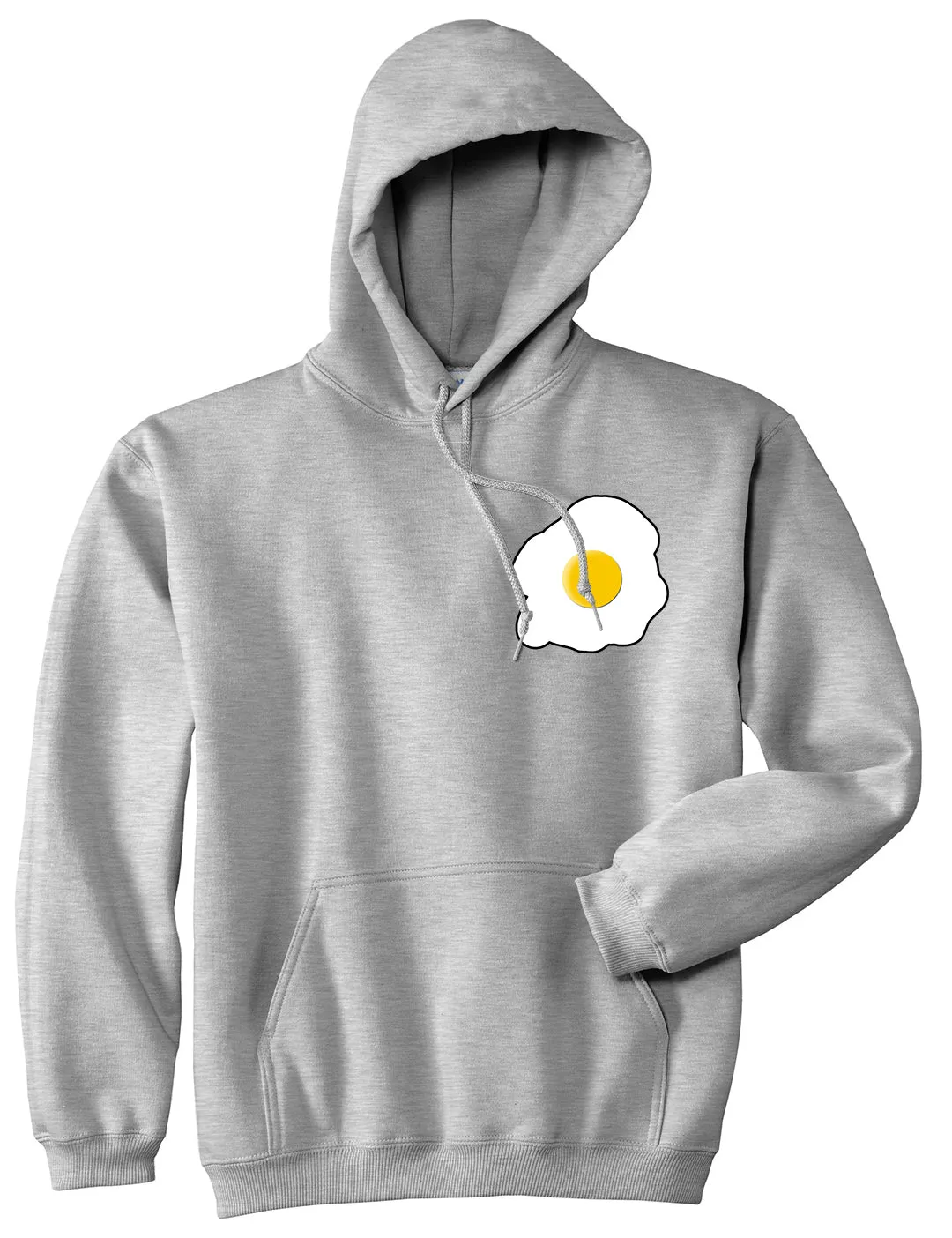 Fried Egg Breakfast Chest Mens Pullover Hoodie