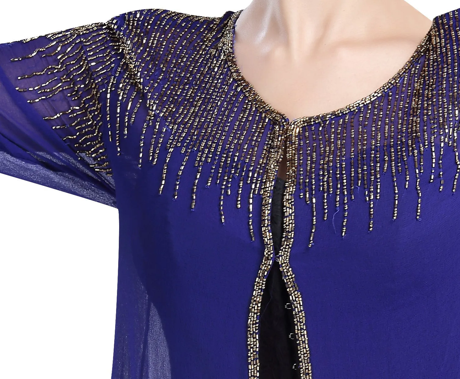 Hand Embroidered Jacket Party Dress