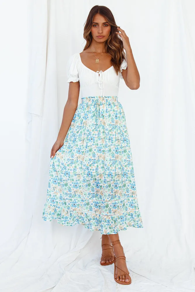 Hey There Vacay Maxi Skirt Green