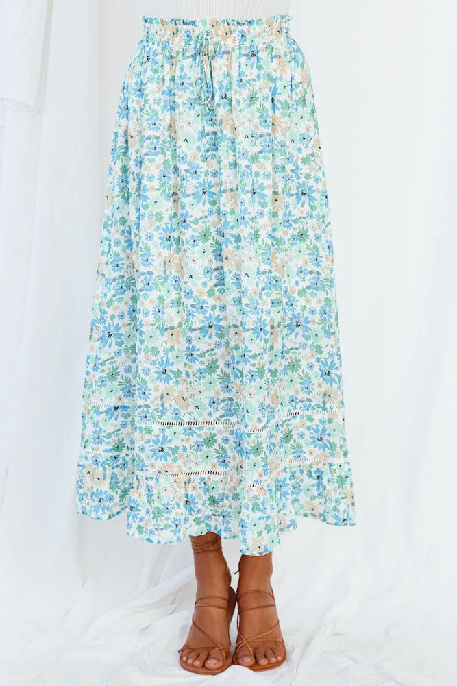 Hey There Vacay Maxi Skirt Green