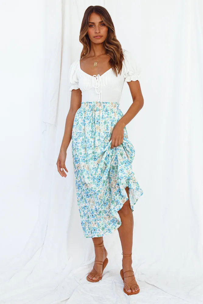 Hey There Vacay Maxi Skirt Green