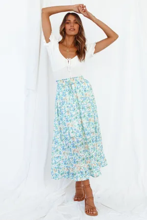 Hey There Vacay Maxi Skirt Green