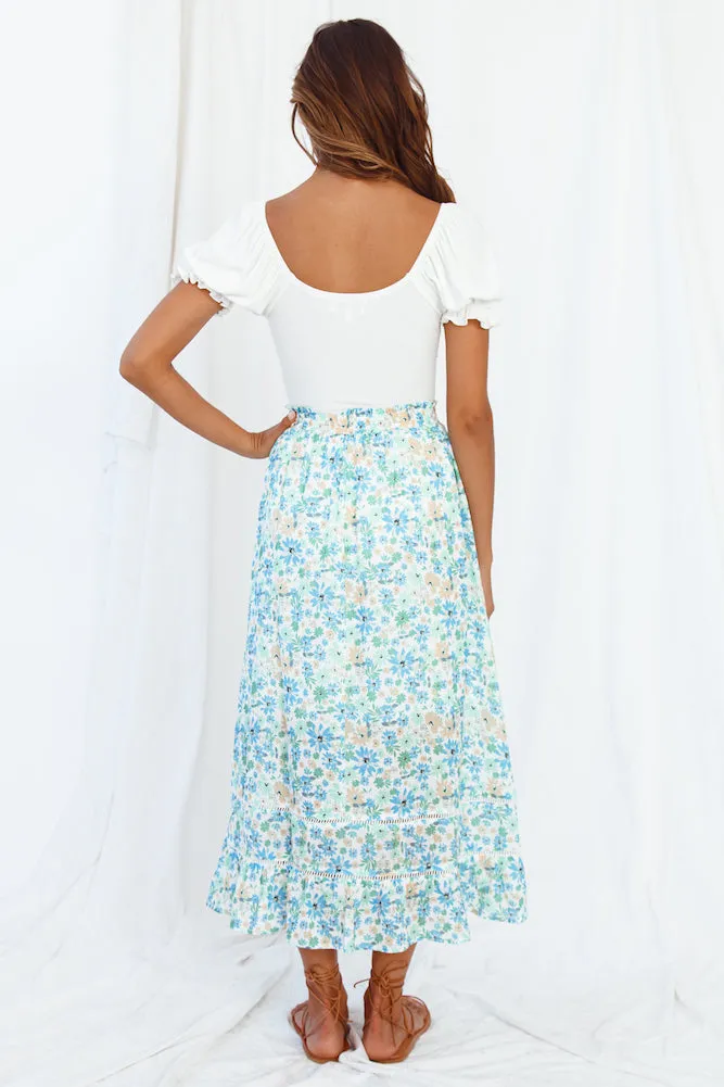 Hey There Vacay Maxi Skirt Green