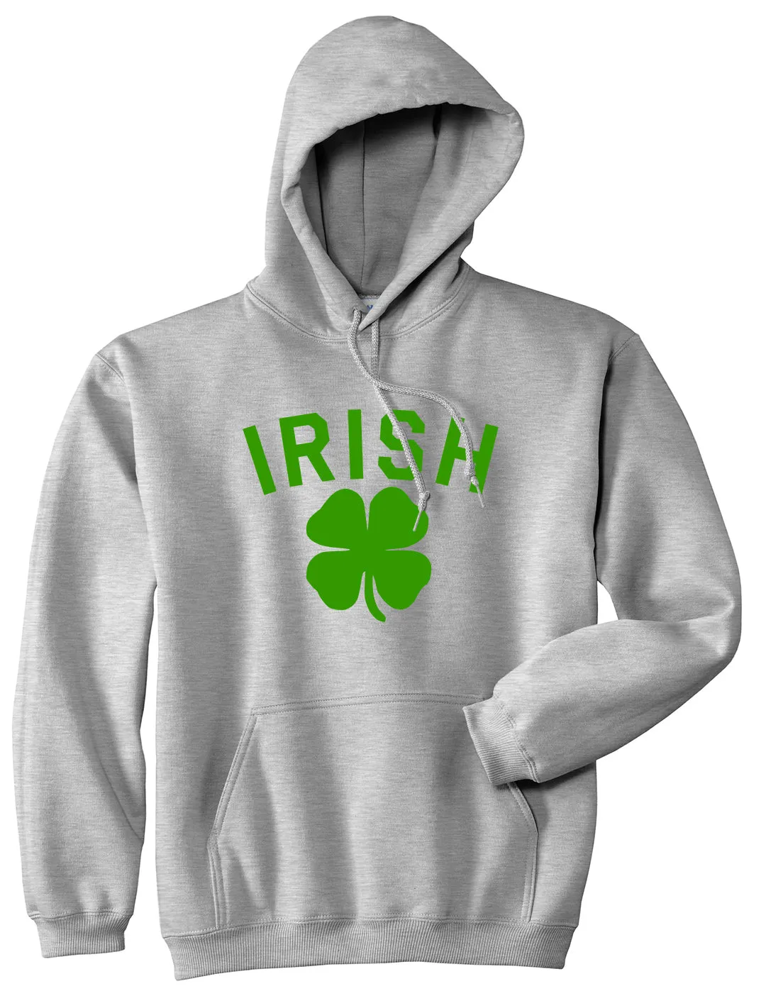 Irish Four Leaf Clover St Patricks Day Mens Pullover Hoodie
